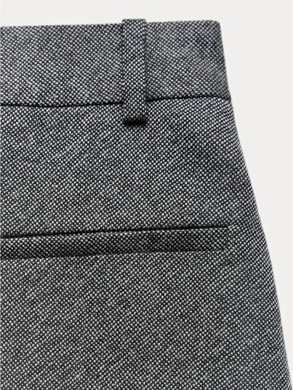 Zara Charcoal A-Line Midi Skirt